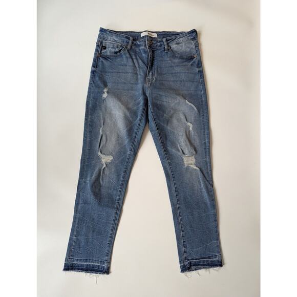 KanCan Denim - Kancan Jeans Size 30 Raw Hem Bottom Ripped Distressed High Rise